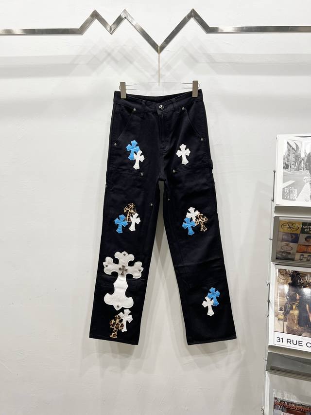 款号： R038 Chrome Hearts 克罗心 顶级牛王 F&F 亲友限定 1Of1 卡哈特底版 牛仔裤 立体版型 宽松舒适不挑身材 显高显瘦 大厂精工