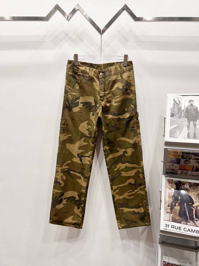 款号： R019 Carhartt Wip & 卡哈特迷彩拼接Cleanfit宽松直筒长裤B01Vibe风 卡哈特Vintage牛仔裤B01非常Cleanfit
