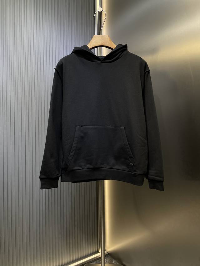 Louis Vuitton 纯色套头帽衫长袖卫衣 正品7899购入 潮牌双股360克抓毛卫衣料 2*2潮牌螺纹400克 机打五金 拼接返冚 面料酵洗 定制1：1