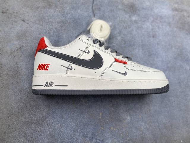 海外爆款限量发售！高端定制Nike Air Force 1 '07 Low 斯图西联名 奶白灰蓝钩高端定制 低帮休闲板鞋 定制鞋盒 大厂纯原品质出货 超高清洁度