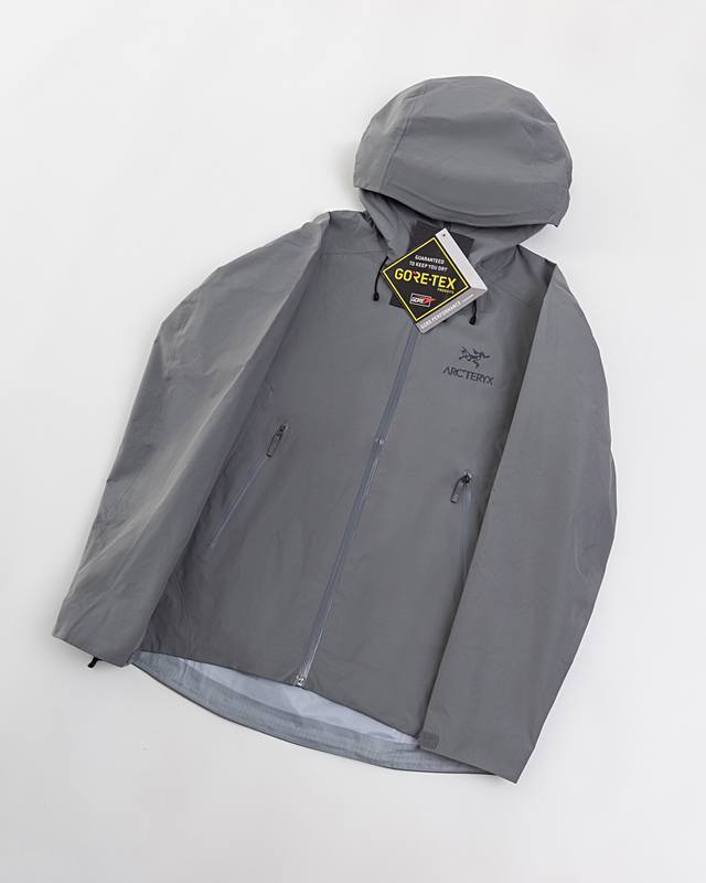 顶级版本 次元灰白底图 款号J88 Arc‘Teryx Beta Lt Gore-Tex Jacket-Men's始祖鸟户外防水硬壳全压胶冲锋衣夹克外套 -Yb