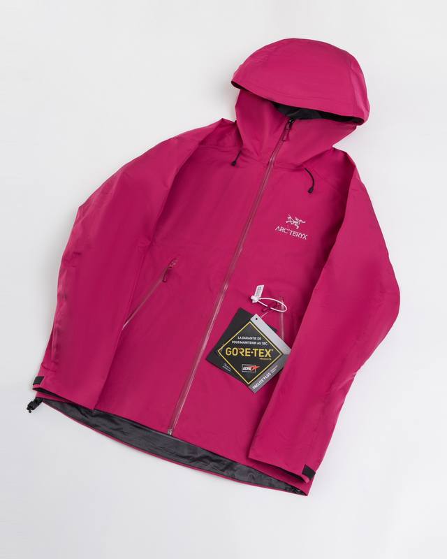 顶级版本 电光玫白底图 款号J88 Arc‘Teryx Beta Lt Gore-Tex Jacket-Men's始祖鸟户外防水硬壳全压胶冲锋衣夹克外套 -Yb