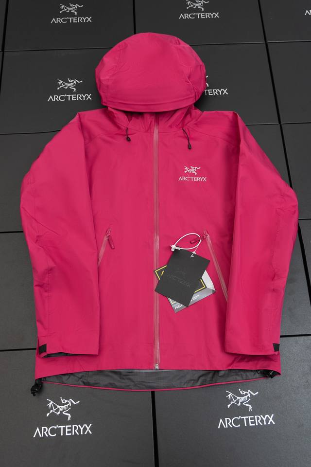 顶级版本 电光玫实拍 款号J88 Arc‘Teryx Beta Lt Gore-Tex Jacket-Men's始祖鸟户外防水硬壳全压胶冲锋衣夹克外套 -Yb四