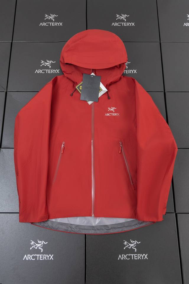 顶级版本 波尔多红实拍图 款号J88 Arc‘Teryx Beta Lt Gore-Tex Jacket-Men's始祖鸟户外防水硬壳全压胶冲锋衣夹克外套 -Y