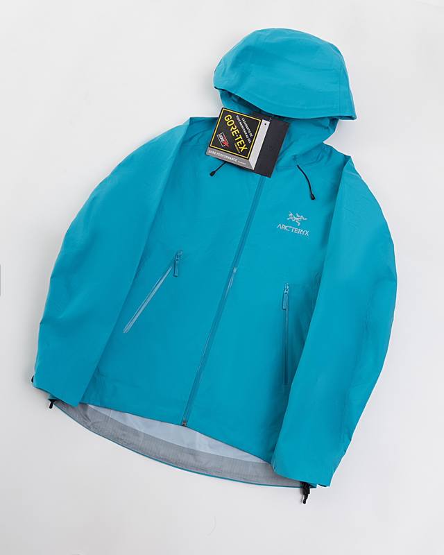 顶级版本 脂鲤蓝白底图 款号J88 Arc‘Teryx Beta Lt Gore-Tex Jacket-Men's始祖鸟户外防水硬壳全压胶冲锋衣夹克外套 -Yb