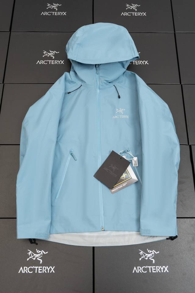 顶级版本 竹月蓝实拍图 款号J88 Arc‘Teryx Beta Lt Gore-Tex Jacket-Men's始祖鸟户外防水硬壳全压胶冲锋衣夹克外套 -Yb