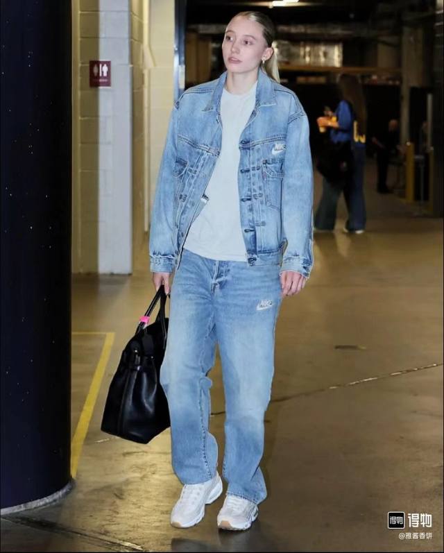 衣服 ，裤子260秋季新款耐克 Levi’S X Nike 联名款 纽扣双口袋Logo印花宽松休闲舒适翻领牛仔夹克外套 牛仔裤，各路大咖明星同款， 颜色：图片色