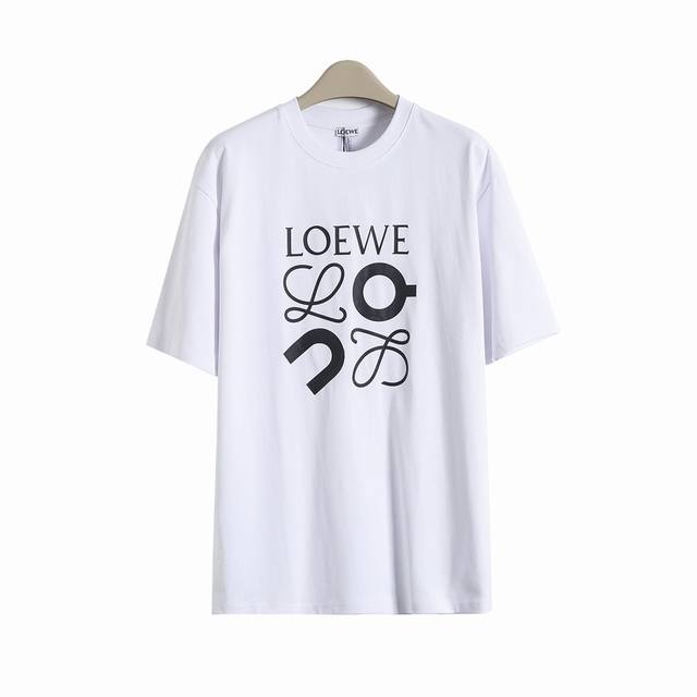 罗意威 Loewe 25Ss 昂跑联名印花短袖T恤 Lo037 轻奢主义 男女日常通勤穿搭必备单品 正确版本 随意对比 详细特征 260克 % 纯棉双纱汗布面料