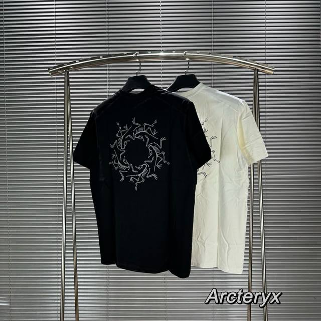 Arcteryx始祖鸟System_A系列Drop20 Asos Solarium 品牌印花Logo反光图案圆领直筒短袖 Ss24T恤男女同款 T03#P80