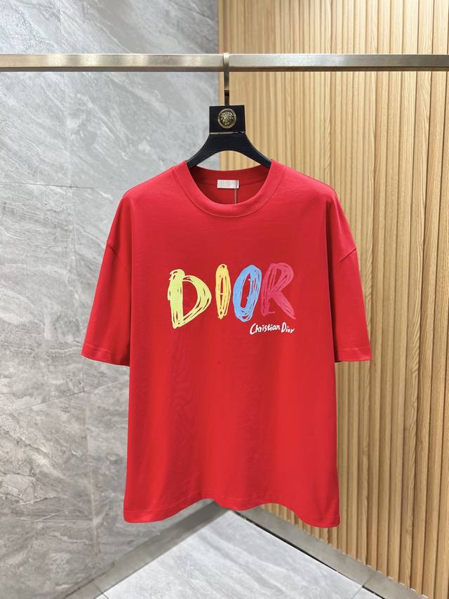 Dior 迪奥 2025年春夏新品上新 三标齐全 圆领短袖T恤 好货不用过多介绍 看细节 专柜码数：M-Xxl 175 140建议M