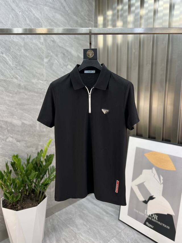 Kw Prada 普拉达 春夏新品 三标齐全 翻领短袖Polo衫 好货不用过多介绍 看细节 专柜码数：M-4Xl 175 140建议L