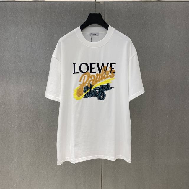 Xp Loew 2025春夏季新款字母彩绘刺绣工艺短袖码数：S-Xl