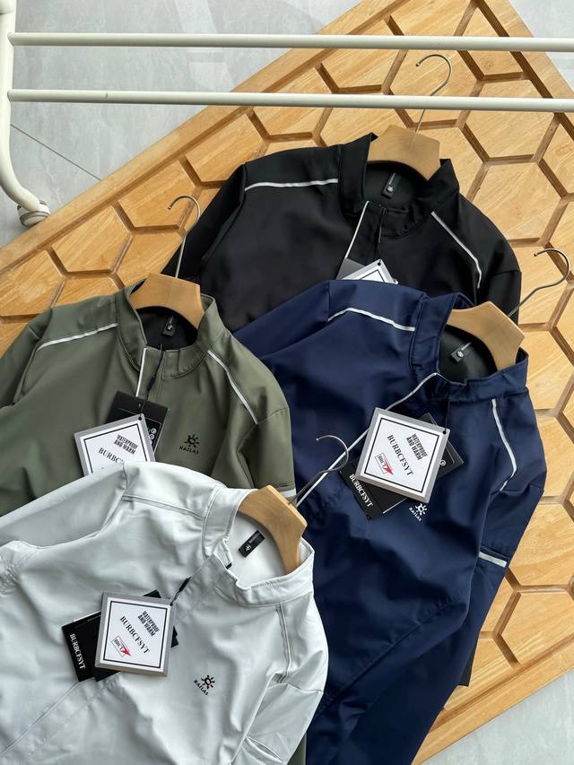 Kailas凯乐石25年秋季新品 男士户外防风防泼水立领冲锋衣夹克外套 选用高密高织梭织面料，防风，防泼水，耐脏，耐磨等多功能，面料抗皱挺阔易打理，魔术贴防风袖