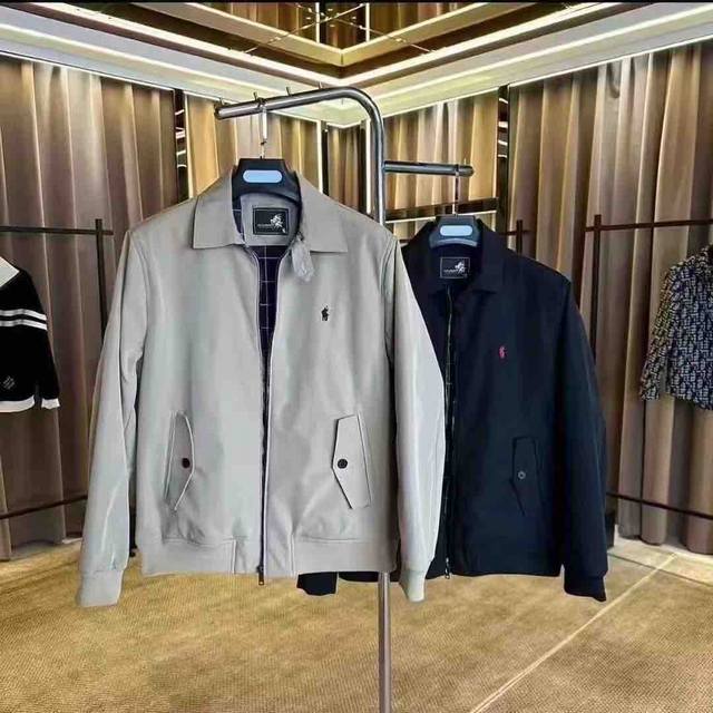 Ralph Lauren 拉夫劳伦 经典男女同款老干部拉链夹克外套 易梦玲同款 货号:Rl12168 众多穿搭博主上身推荐， 哈林顿夹克的版型翻领拉链防风设计休