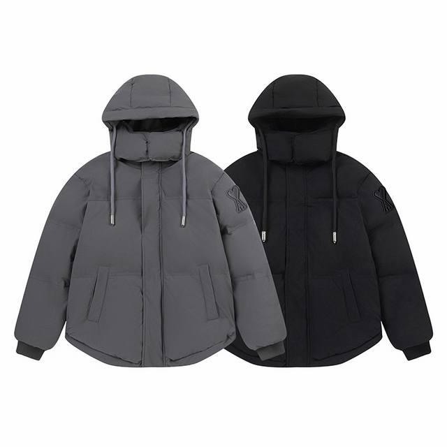 9002#Ami大廓形羽绒服 现货发售 男女同款 天花板品质、提高时尚逼格档次的过冬单品 众明星同款小红书 专业防风防水外层 无惧雨雪天气 内里优质 充绒量大