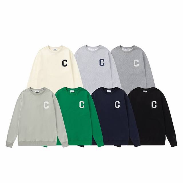 C04#Covernat韩国小众品牌 字母刺绣圆领卫衣 釆用360克纯棉毛圈面料 卫衣控必入 上身超好看 男女同款 颜色:黑色 杏色 浅灰色 宝蓝色 绿色 深灰