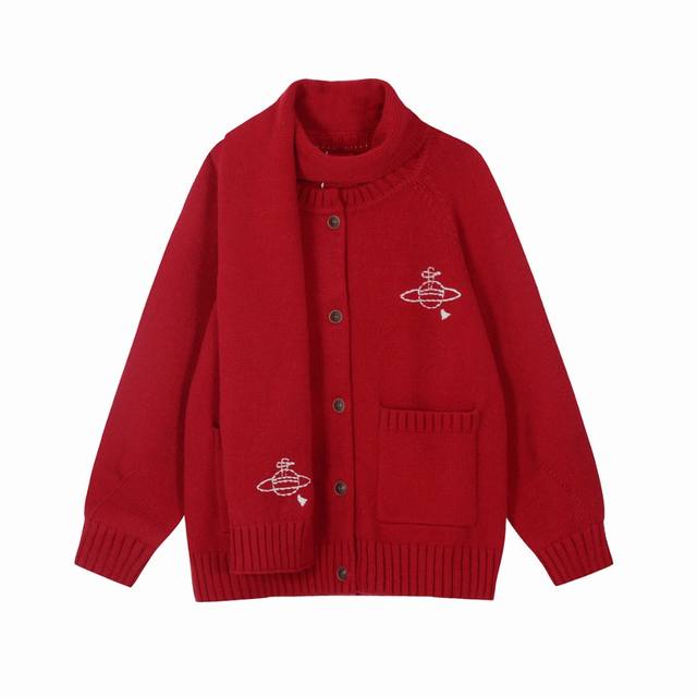 Vivi128 # 全网第一品质 Vivienne West Wood 围巾款开衫 顶级原版还原 全网最顶级版本 整衣净重做到了大码1.5Kg 3斤 小码也有接