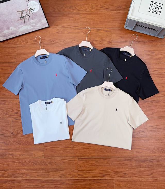 供 ，控 # 25年新款 Ralph Lauren 拉夫劳伦刺绣男女同款 圆领短袖T恤 ！高品质经典百搭款 胸前经典刺绣标！全棉220克洗水面料 柔软舒适！品质