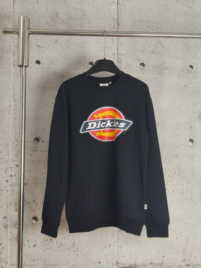 迪克斯Dickies经典印花圆领卫衣 高端品质 三标齐全，舒适透气，经典简约，精致时尚，男女同款，细节呈现高端品质 颜色:黑色 灰色 白色 藏青 码数:M-Xx