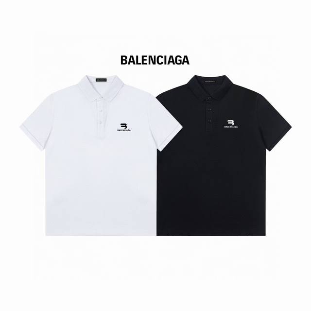 Balenciaga 巴黎世家字母Logo 精美Logo Polo衫 升级，灵感源自八十年代复古 原版面料 官方同款 定制 同缸染面料 手感非常舒服 春夏最新砖