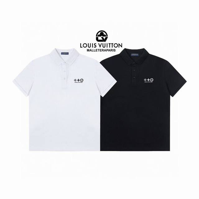 Lv 路易威登字母Logo 精美Polo衫 升级，灵感源自八十年代复古 原版面料 官方同款 定制 同缸染面料 手感非常舒服 春夏最新砖柜同步 时尚又个性 超级百