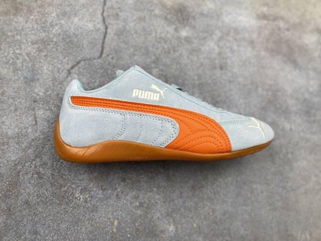 Yh全新配色Puma Palermo Og 防滑耐磨低帮德训板鞋 孔眼底座和脚趾凸起由绒面革材料制成 支持侧踏时的踏步工作 脚背和侧板采用尼龙网布 即使在健身房