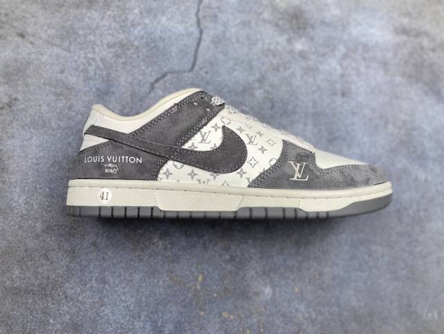 特价 Nk Sb Dunk Low Lv联名白月蓝 周年高端定制 低帮休闲板鞋 #高端定制鞋盒 原装头层材料 独家版型蒸餾加工 大厂纯原品质出货 超高清洁度 皮
