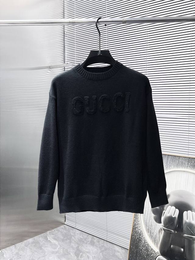 古奇 Gucci 顶级版本 2025Ss新款 羊毛混纺 长袖 毛衣 羊毛衫 打底衫，高端版本！专柜定制面料 透气舒适度高，细节无可挑剔，品牌元素设计理念，体现高
