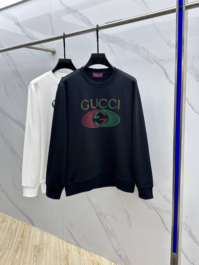 Gucci*古驰 25Fw早秋新款圆领卫衣，男女同款！独特吸引人的眼球，这一款卫衣品相品质都在线，舒适度，一如既往的版型，时髦度，包括面料、裁剪工艺上，都是下足