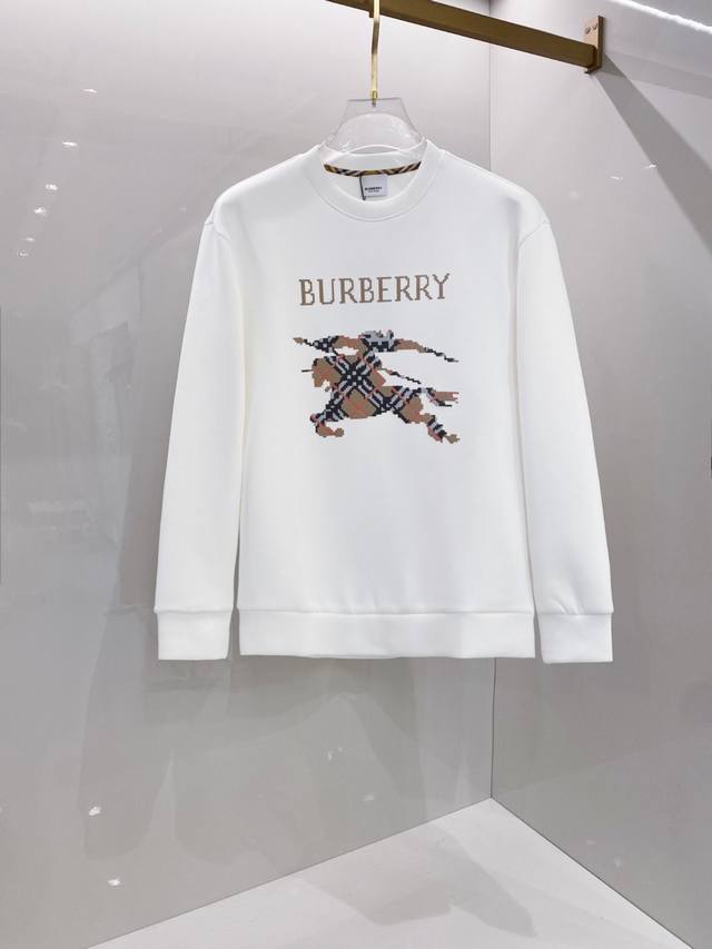 Burberry巴宝莉 2025Ss秋冬新品 长袖太空棉卫衣，经典Logo设计，百搭款，定制面料，柔软细腻，亲肤感极高，完美诠释出品牌的时尚潮流！男人的衣柜都少