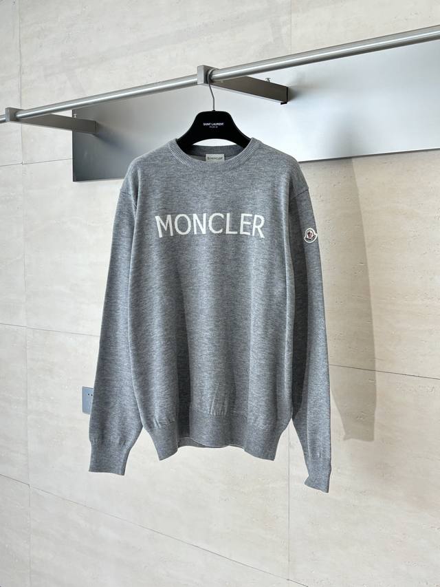 Moncle* 蒙口 25Ss新款 字母标识套头长袖针织衫 Size：S M L Xl
