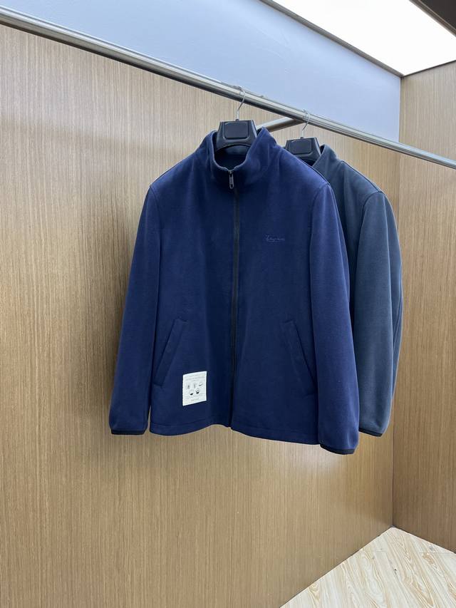 秋冬 摇粒绒Zegna*杰尼亚 2025Ss秋冬新款原单男士休闲秋冬立领摇粒绒外套 透气舒适 高端定制 高版本 时尚百搭爆款进口面料 手感超柔软细腻 Fsh穿着