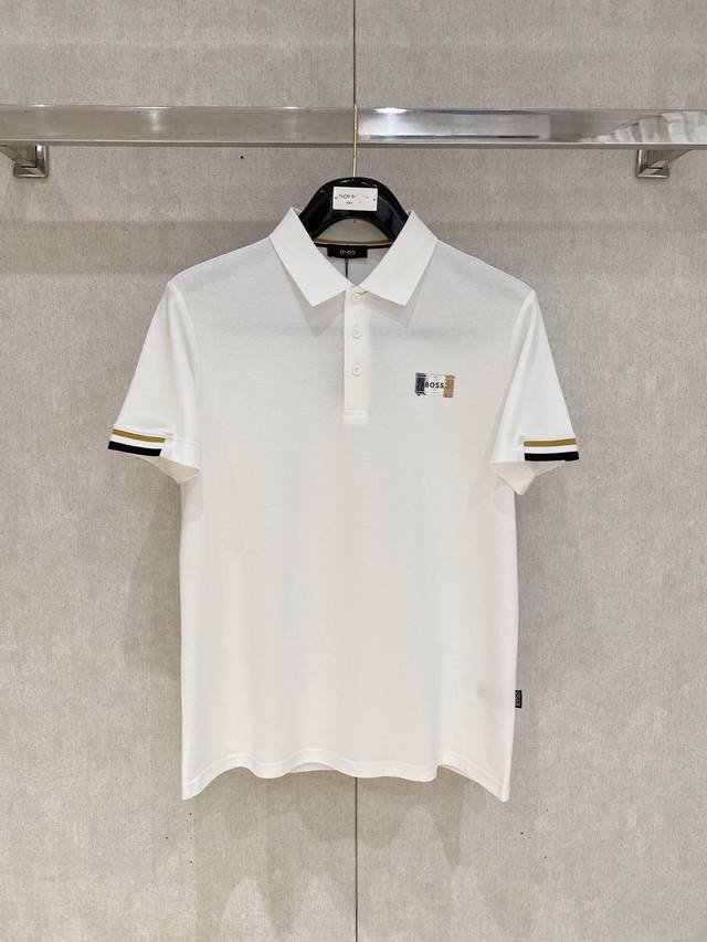 Boss 2025Ss夏季新款字母Logo男士翻领Polo衫！经典商务男款，高端男装的天花板级别的商务男款！简约时尚大气不失优雅，单穿内搭体面过人，品质控 细节