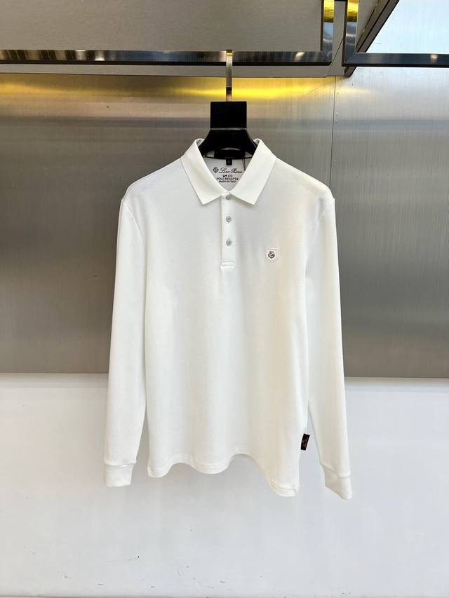 Loro Piana-Lp、25秋冬精品！男士珠地棉长袖口袋翻领Polo衫，早秋男士基础百搭长袖衫，妥妥的商务精英标配款，日常休闲Or职场上班都能轻松驾驭！ 经