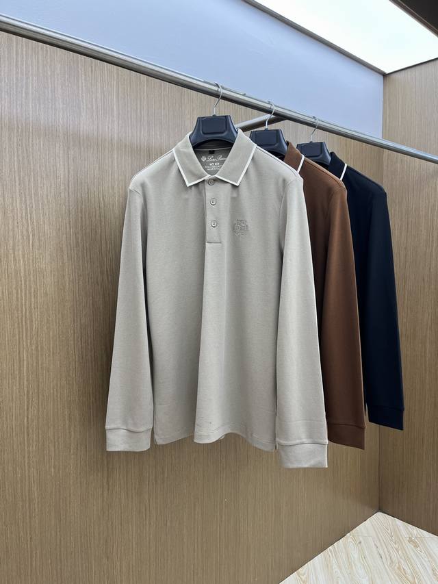 秋冬 Lp2540秋冬新款男士标识短袖Polo衫，延续经典商务休闲翻领Polo恤.该款Polo衫采用丝光双面棉质珠地面料制成，隽永设计可跨越时尚潮流。经典款型，