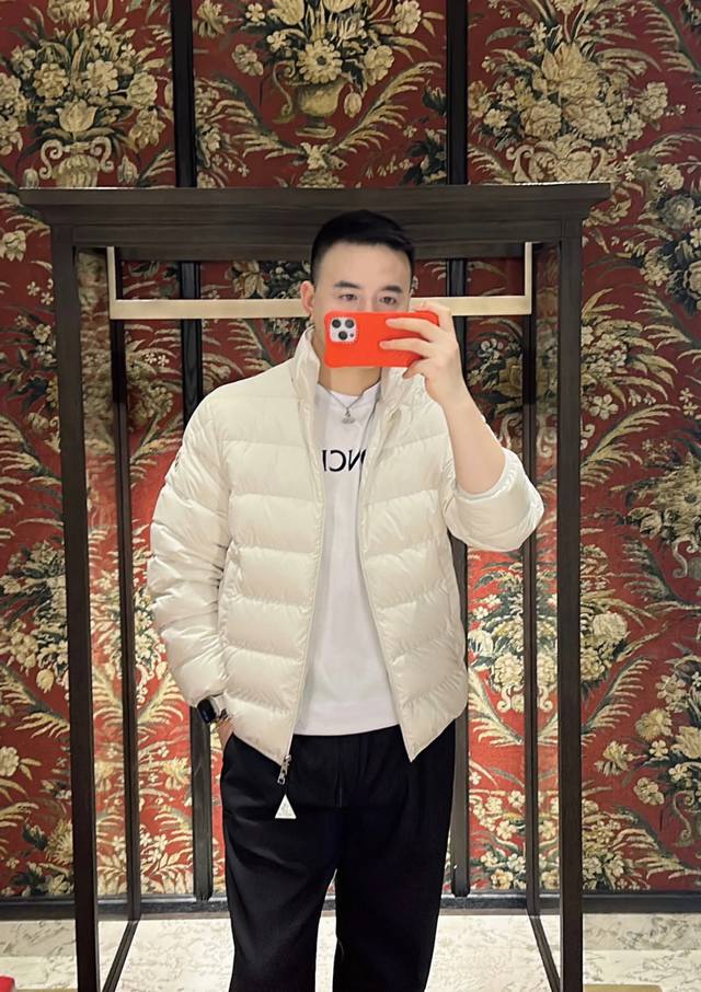 上身效果｜Moncler Baudinet男士短款羽绒立领夹克外套.超轻超软面料.Fjx