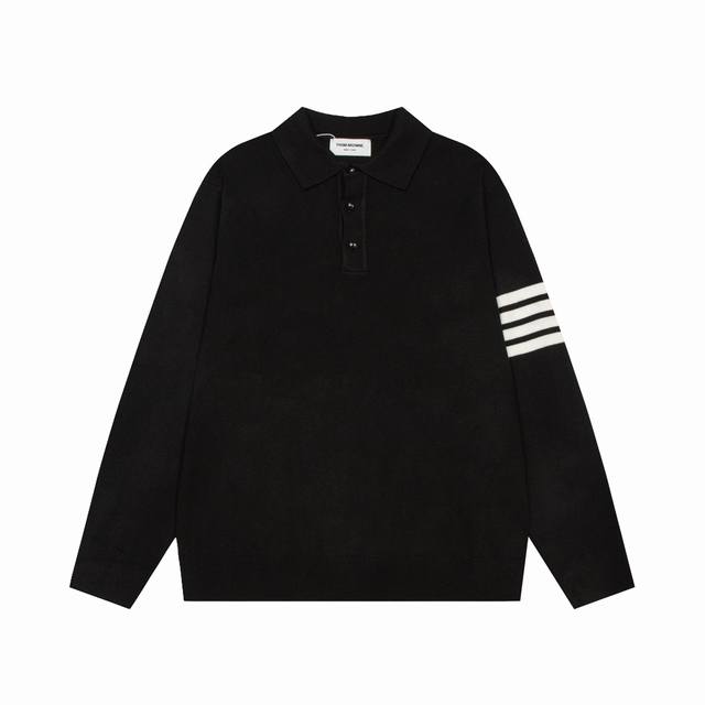 Thom Browne 汤姆布朗 四杠针织Olo衫 升级，灵感源自八十年代复古 原版面料 官方同款 Olo衫 定制 网纱毛衣针织面料 手感非常舒服 春夏最新砖柜