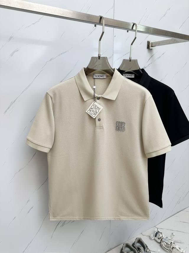 Loewe 最新最顶级版本Polo衫短袖，最顶级的品质.玉蚕丝 顶级制作工艺进口面料，专柜款独特设计，采用进口高端订制进口手感一流！！码数：M 3Xl