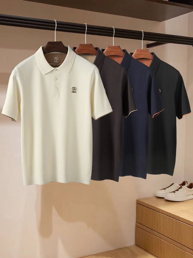 Brunello Cucinelli 新品 2025秋冬新款Bc-Brunello Cucineli 翻领羊毛针织衫，此款针织单穿，打底时尚百搭单品！质地羊毛糯