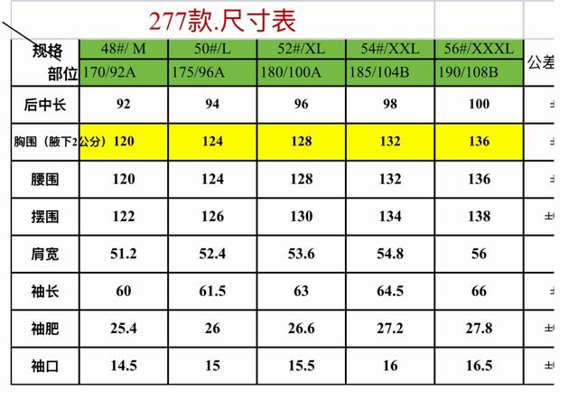 羽绒 蒙口长款羽绒服尺寸表 277Fjl