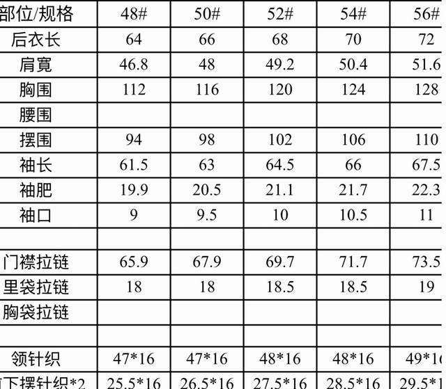 羽绒 迪奥针织拼接羽绒服尺寸表 8082Fjl