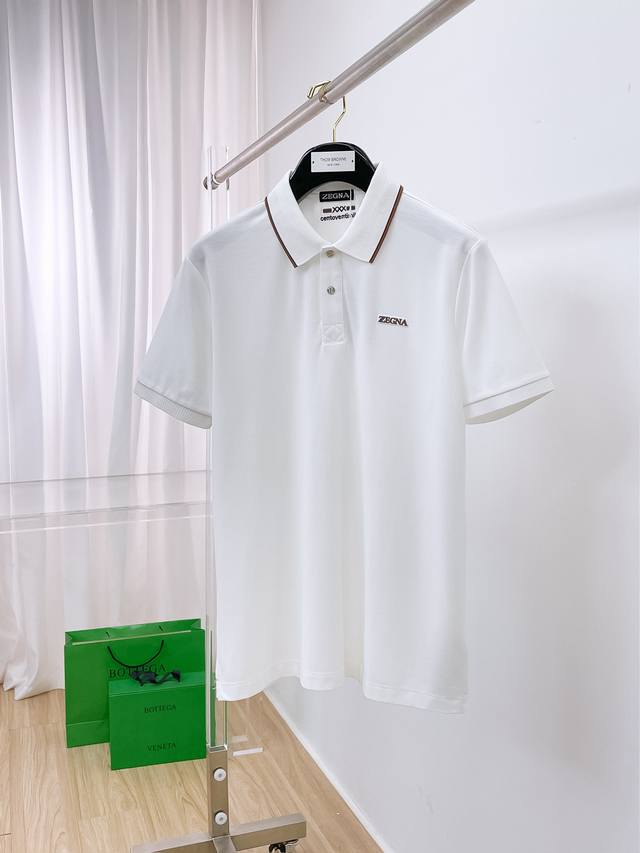 新品上市 杰尼亚 2025Ss夏季新款字母Logo男士翻领Polo衫！经典商务男款，高端男装的天花板级别的商务男款！简约时尚大气不失优雅，单穿内搭体面过人，品质