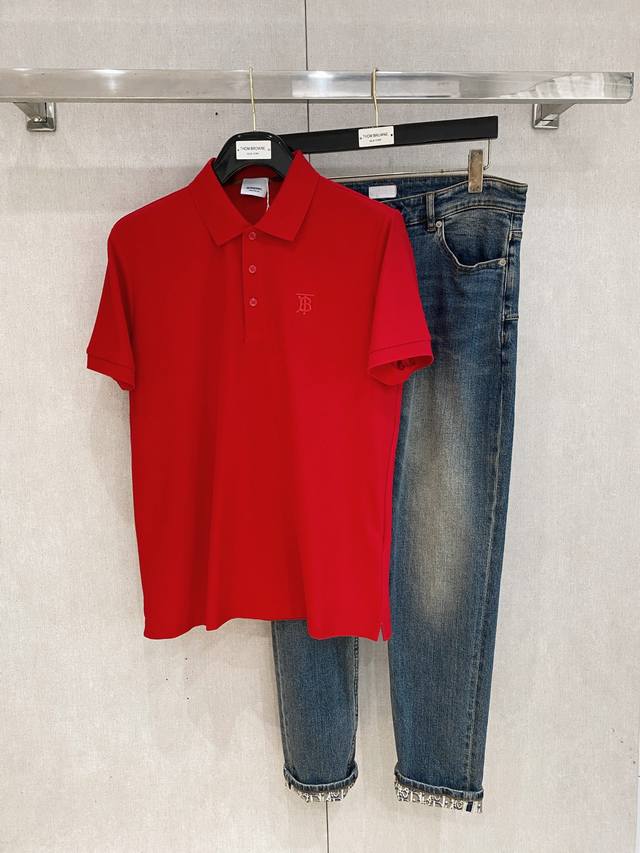 新品上市 巴宝莉 2025Ss夏季新款字母Logo男士翻领Polo衫！经典商务男款，高端男装的天花板级别的商务男款！简约时尚大气不失优雅，单穿内搭体面过人，品质