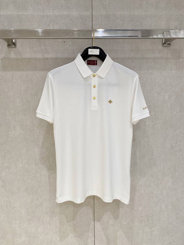 古驰 %新疆长绒棉 面料柔软舒适透气 2025 夏季 限量款短袖Polo系列 ：-4Xl