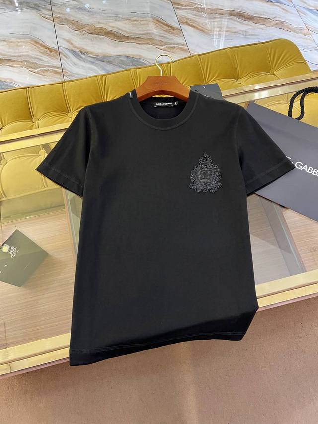 2025Ssdg最新款T恤 奢华黑标皇冠印度丝 优质纯棉面料 单色 Size:44-54