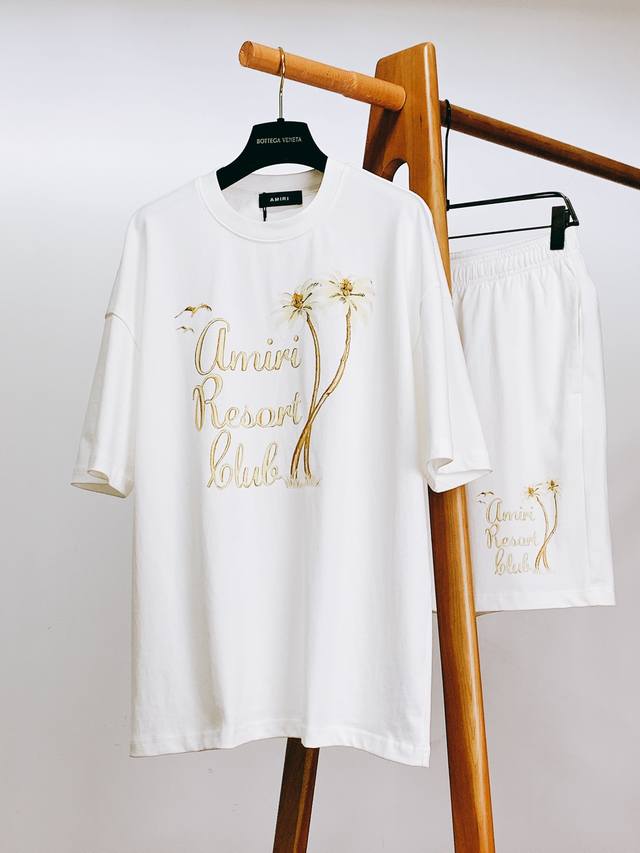 Amiri 埃米尔 2025Ss春夏新品 休闲印花套装，进口定制面料打造，舒适透气，质地超赞，客供五金辅料，运动休闲于一身，无可挑剔的一流设计，极致舒适和快速排