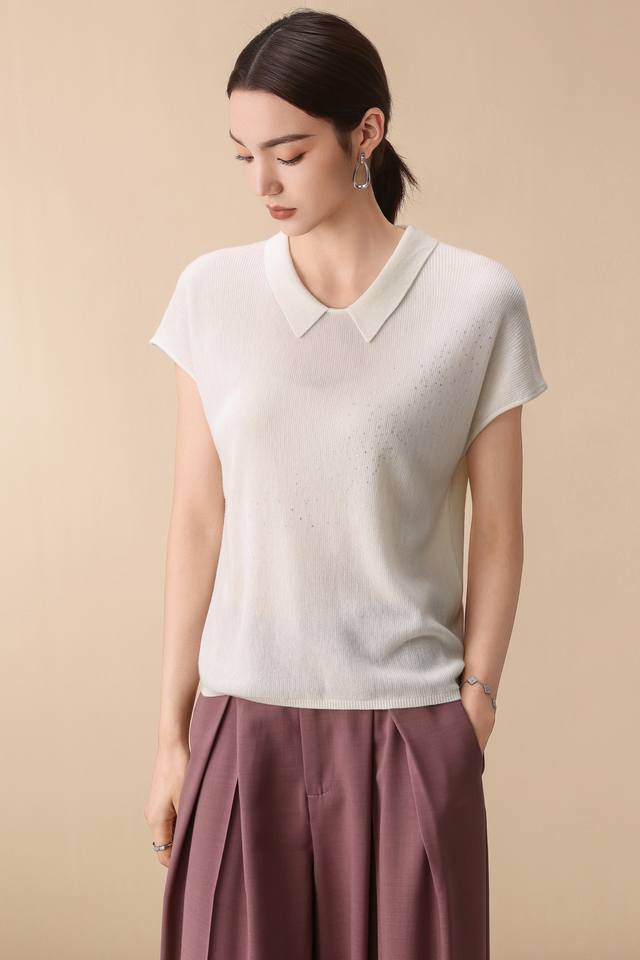 秋款上新30羊毛立领短袖 M-Xl
