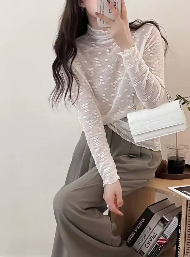 早秋新款内搭蕾丝打底衫百搭跑量款
