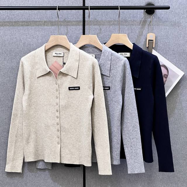 Miumiu 2015S早秋新款翻领开衫 Sml 羊毛