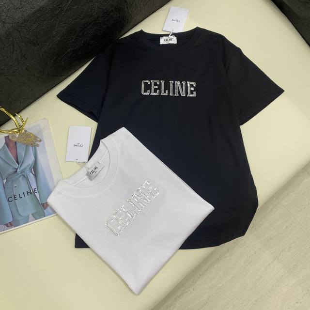 新品 实拍 Ce 新款圆领T恤；采用棉面料质感柔软细腻，定制洗水麦辅料齐。版型修身上身效果舒适好看！ 碼数 S-M-L
